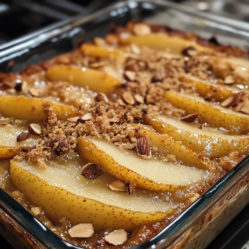Spiced Pear Almond Bake Recipe