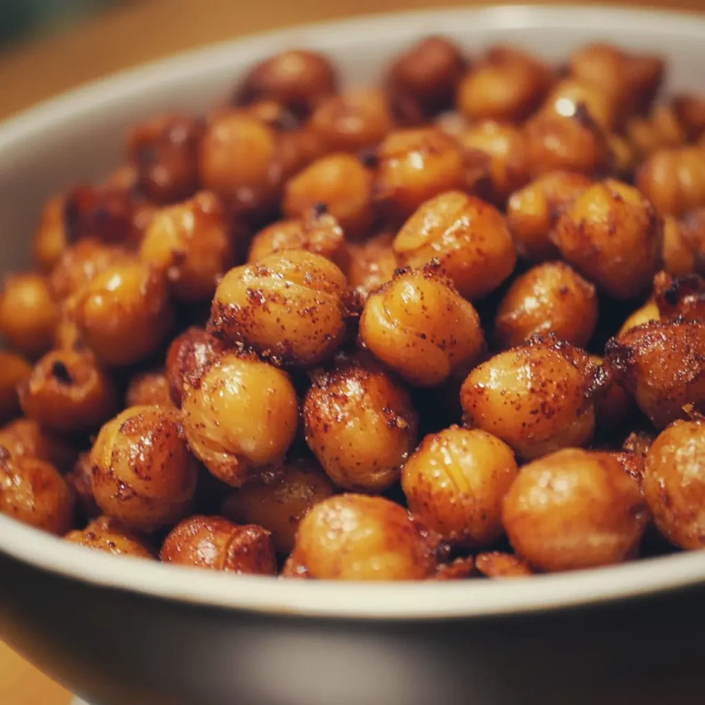 Maple Cinnamon Roasted Chickpeas
