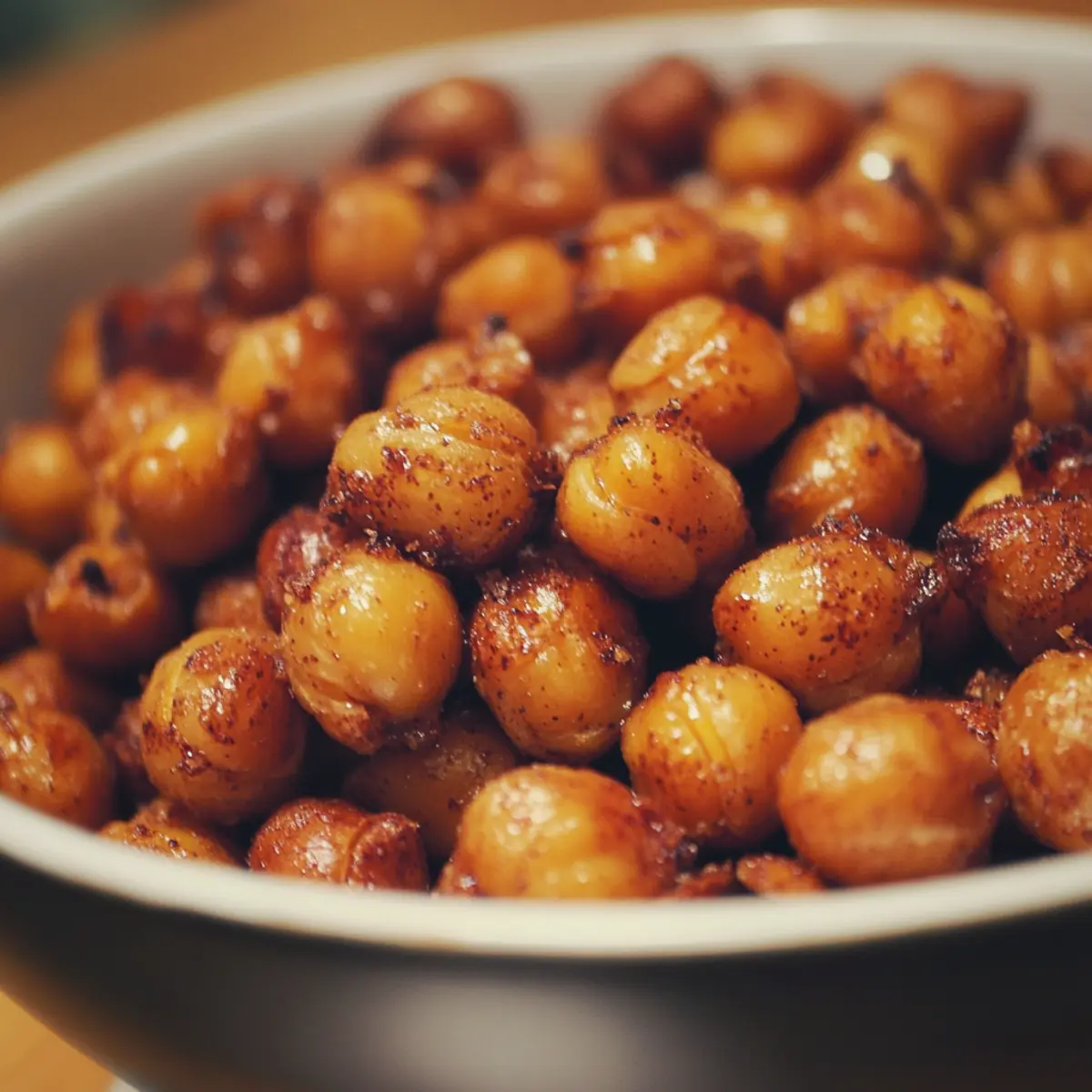Maple Cinnamon Roasted Chickpeas
