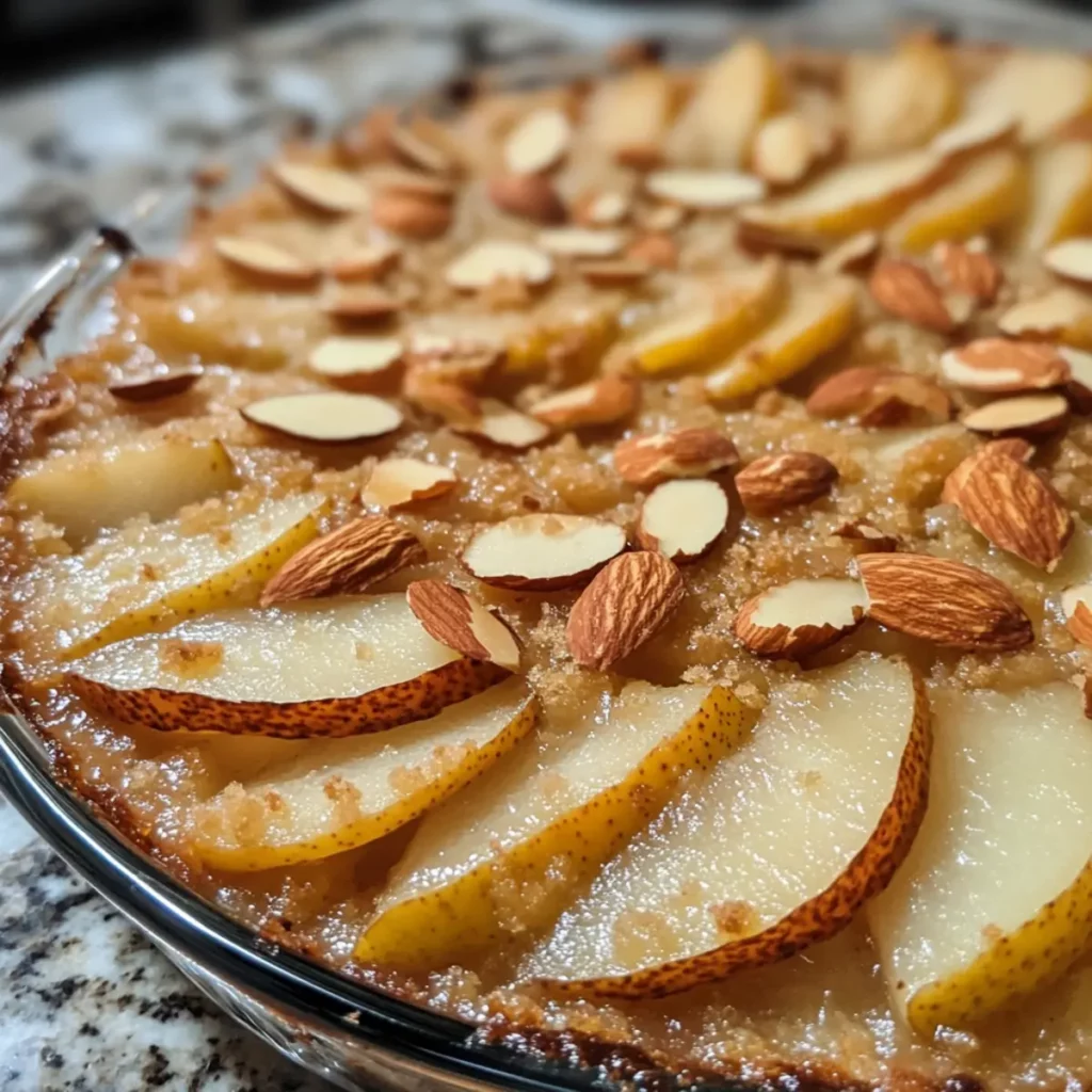 Warm Pear Almond Dessert Bake