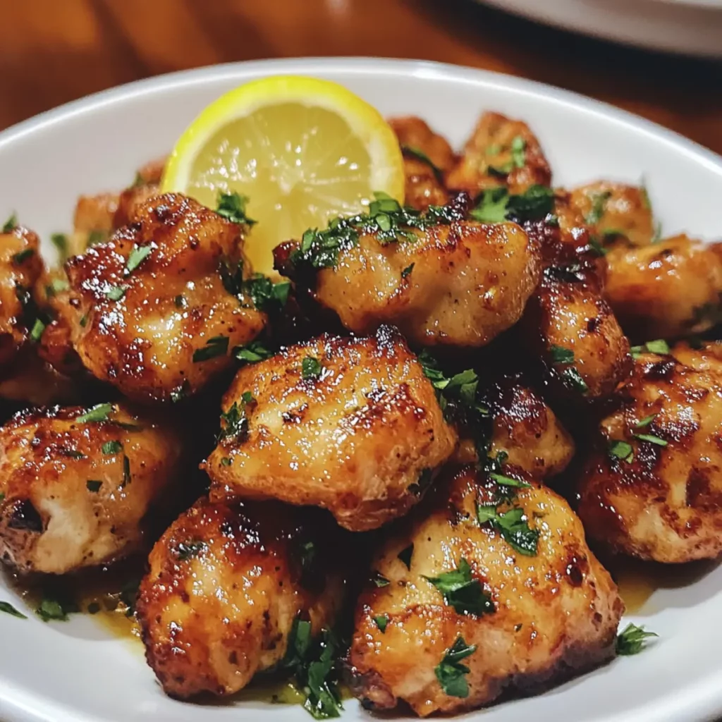 Savory Lemon Garlic Chicken Bites