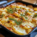 Christmas Swedish Jansson-Style Potato Bake (No Anchovy)