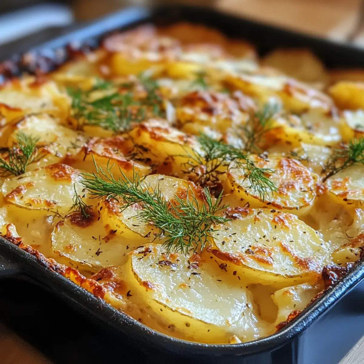 Christmas Swedish Jansson-Style Potato Bake (No Anchovy)