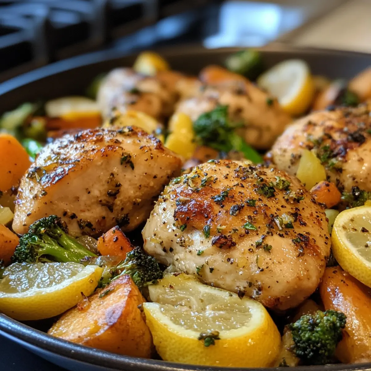 One-Pan Lemon Garlic Chicken & Veggies