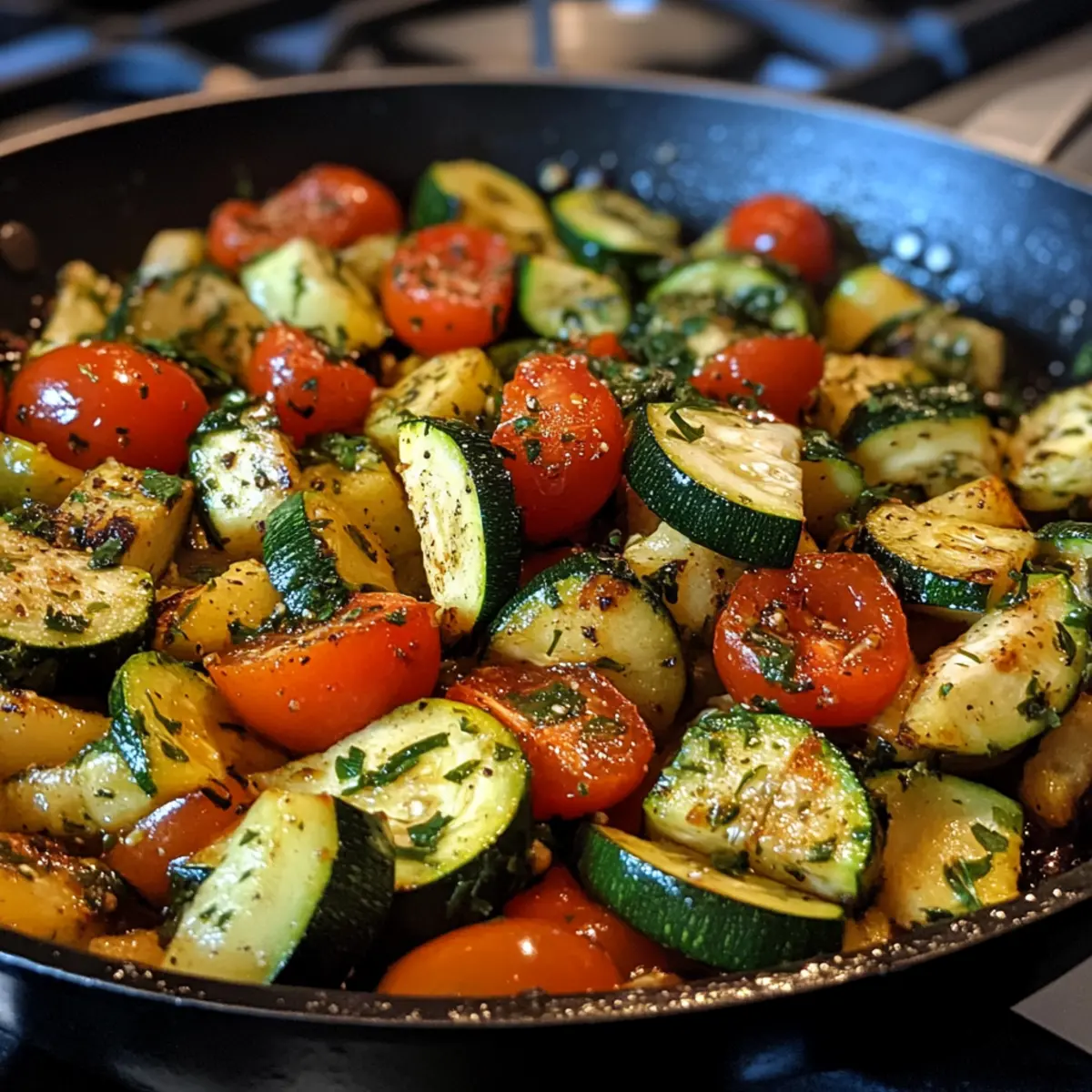 Vegetarian Zucchini Tomato Skillet