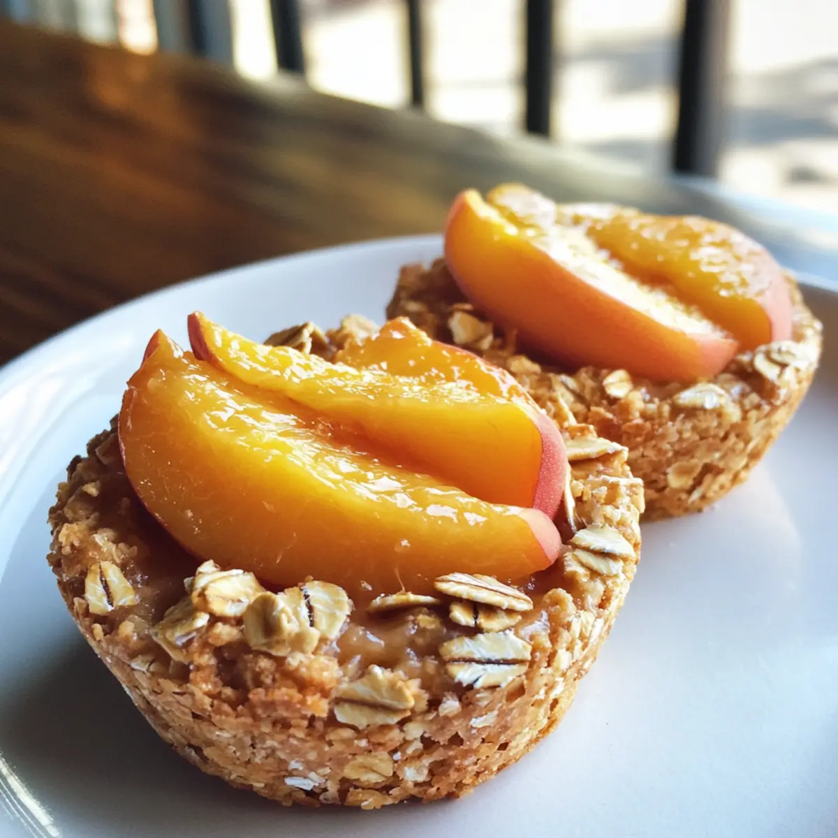 Baked Peach Oat Cups