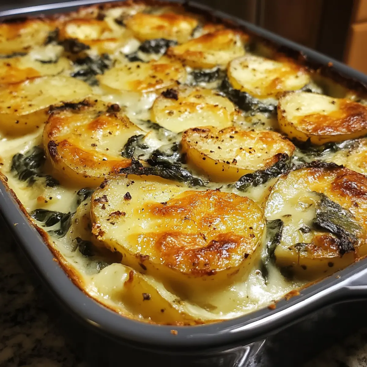Creamy Spinach Potato Bake