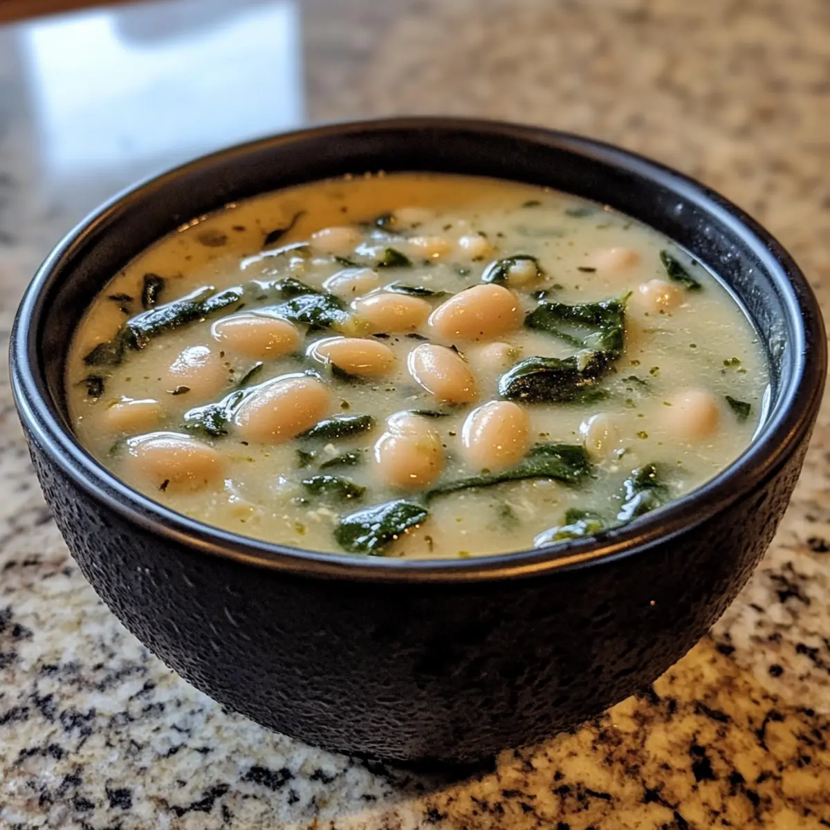 Creamy White Bean Spinach Soup