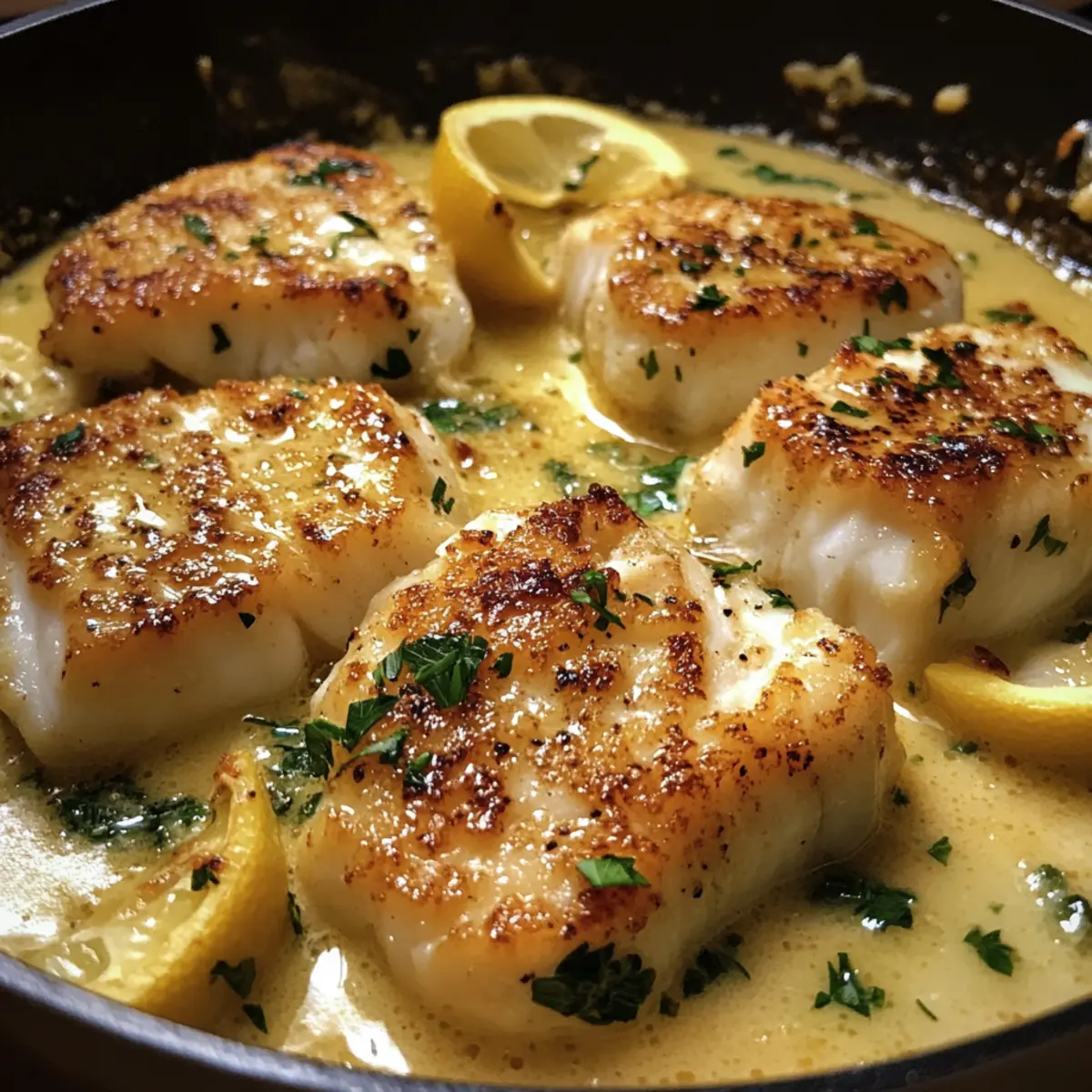 Lemon Butter Cod Skillet