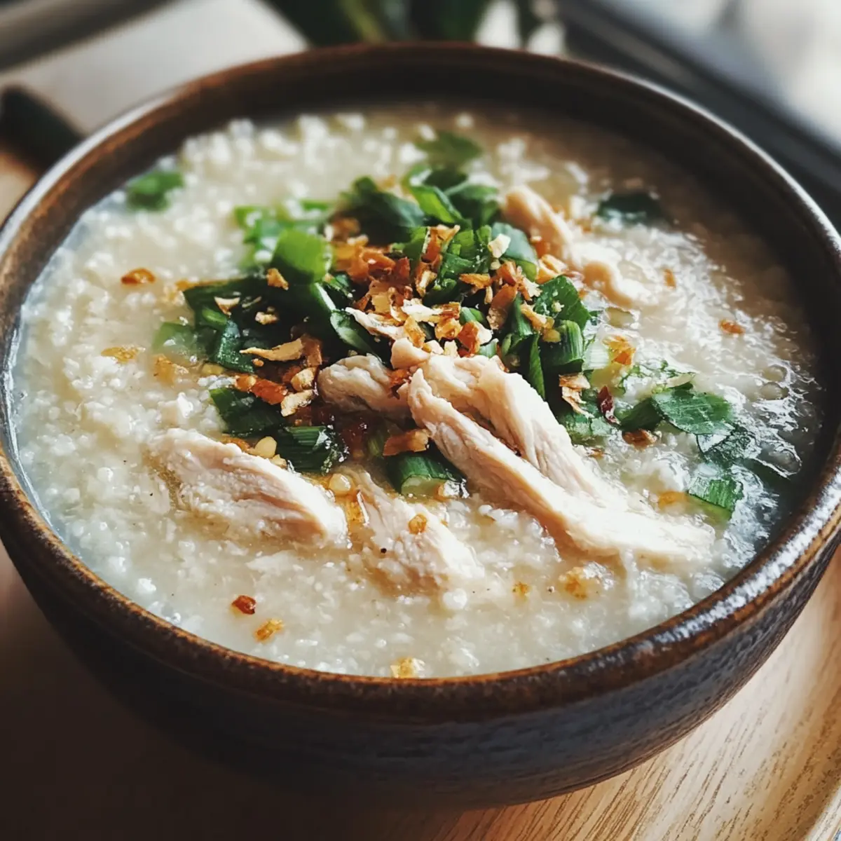 Instant Pot Ginger Chicken Congee