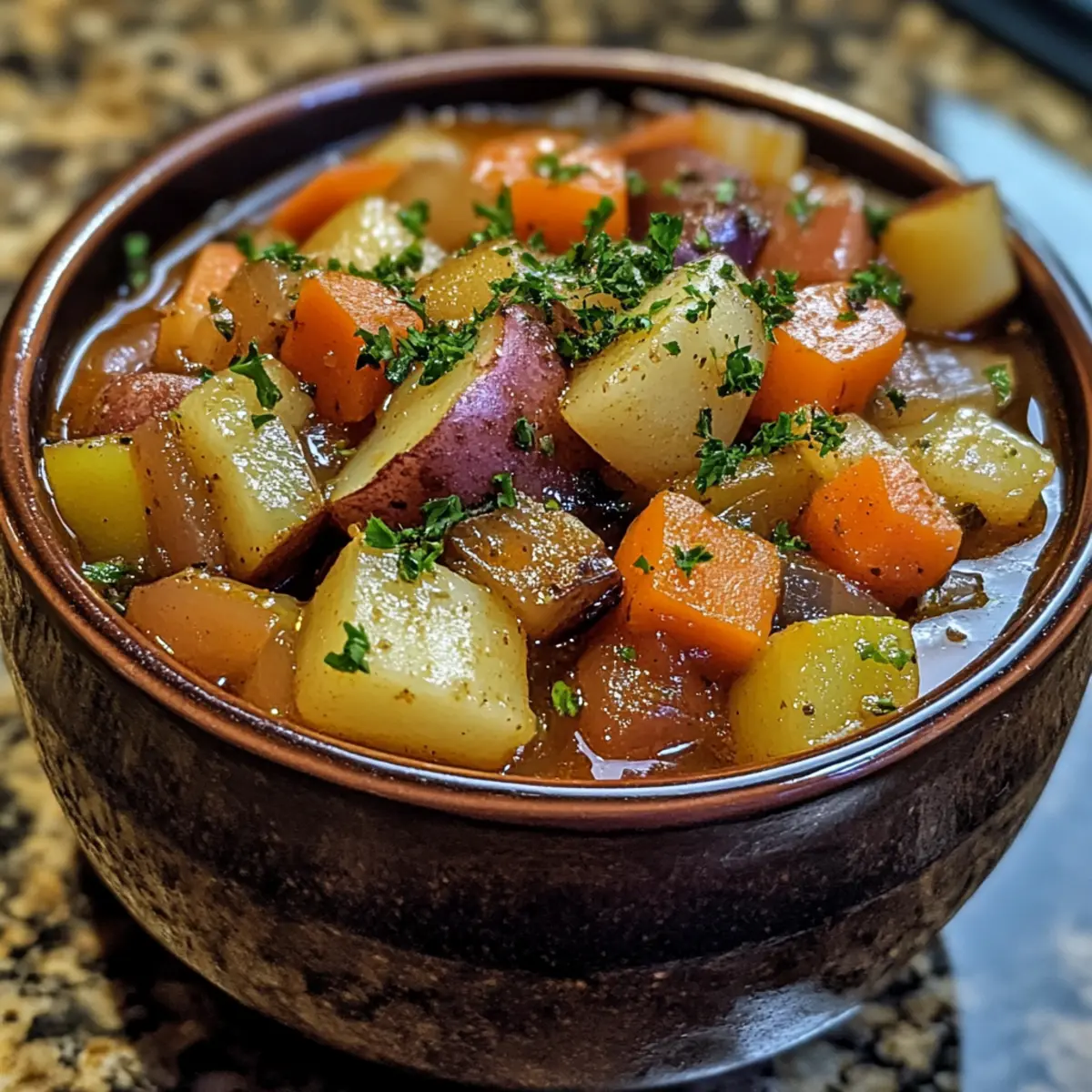 Slow Cooker Root Vegetable Stew