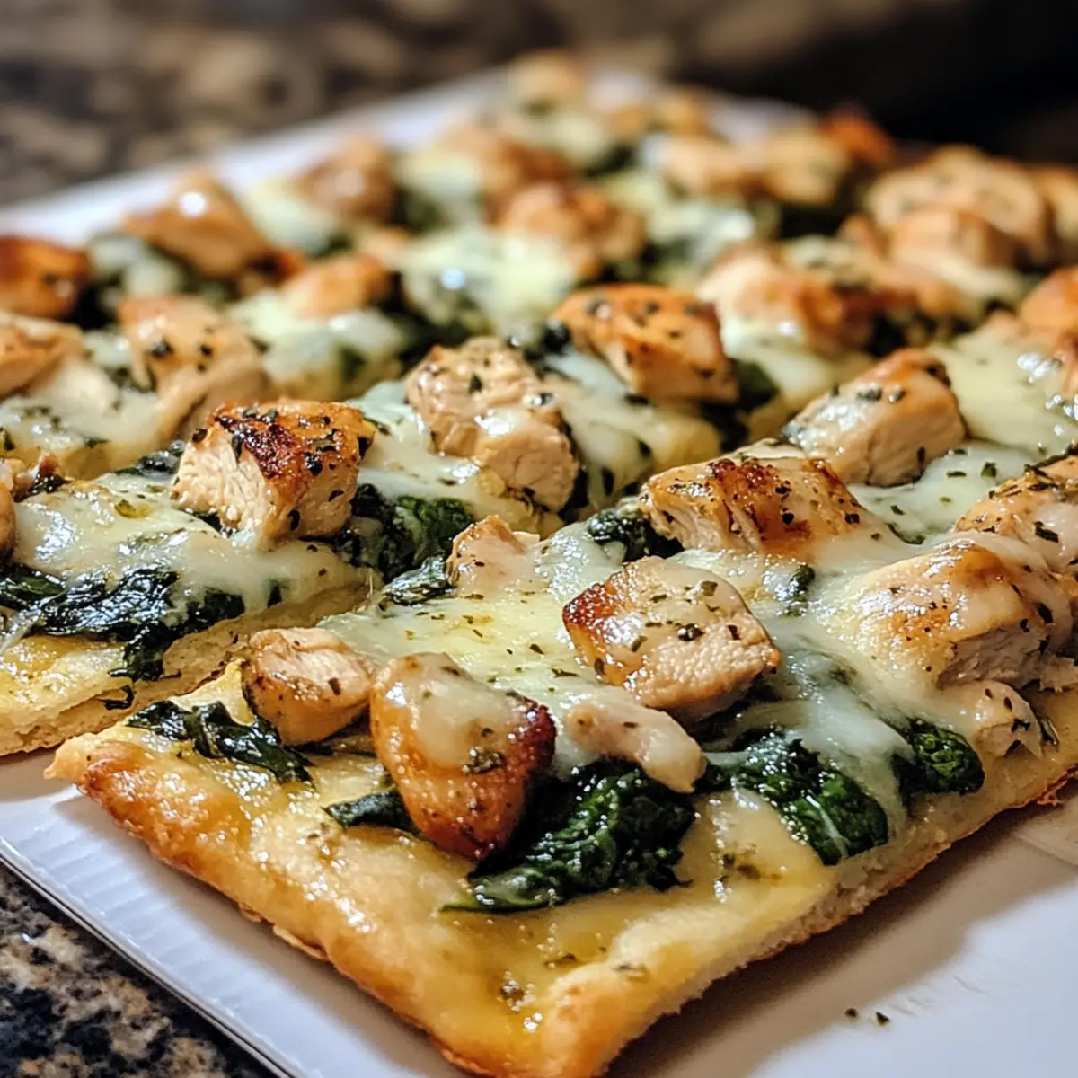 Quick Chicken Spinach Flatbread Recipe