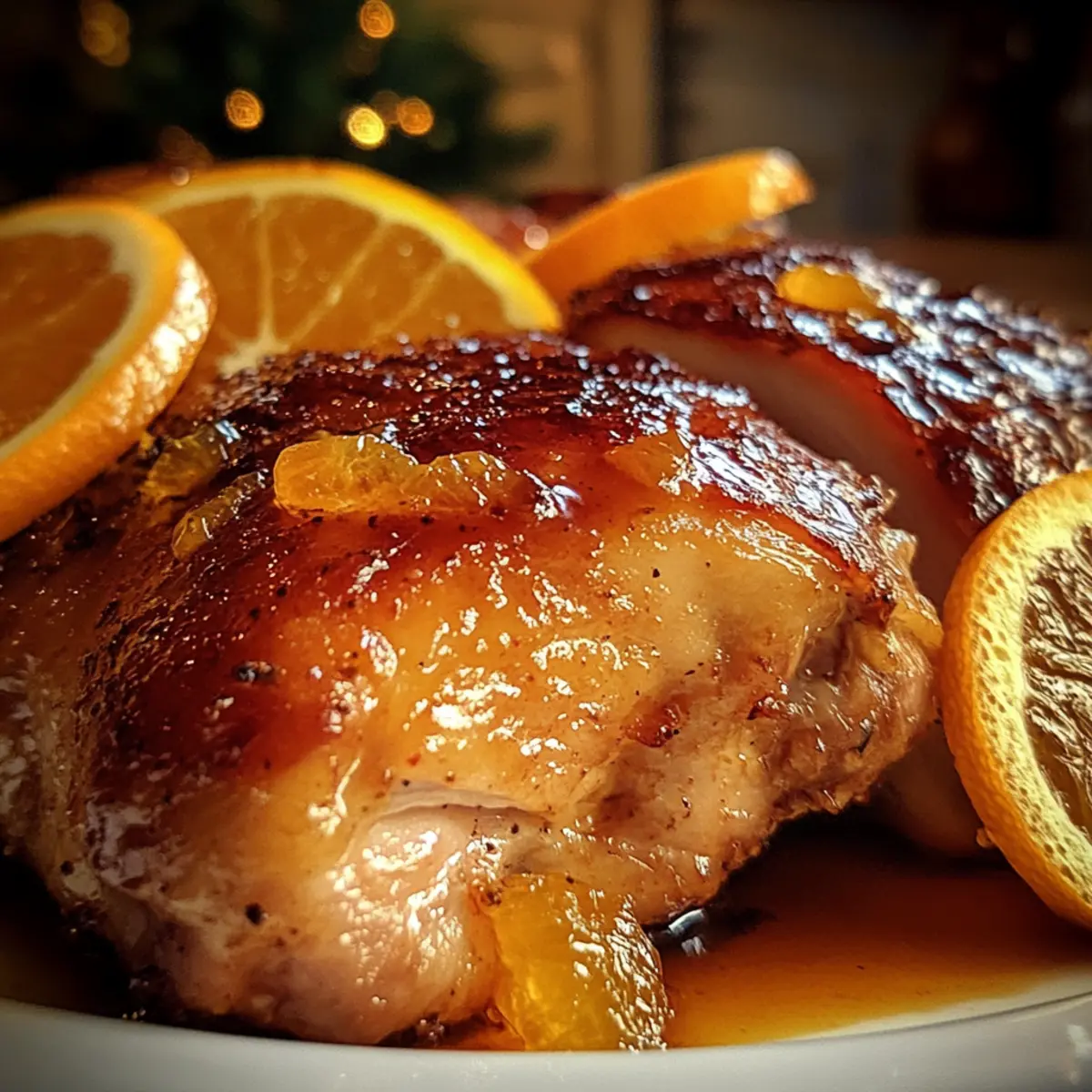Christmas Honey Citrus Chicken Thigh Roast