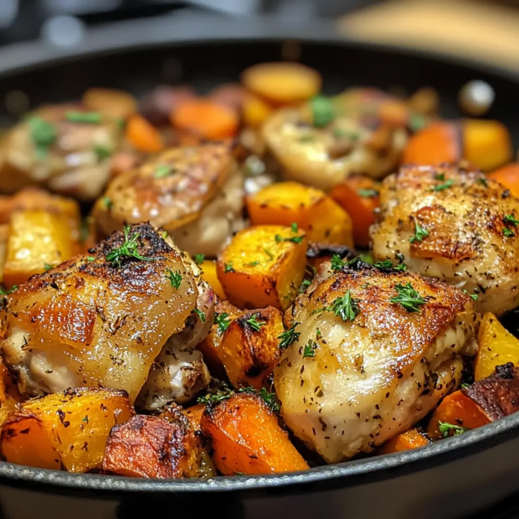 Chicken Thigh Sweet Potato Pan