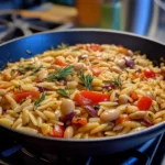 Vegetarian Tuscan White Bean Orzo