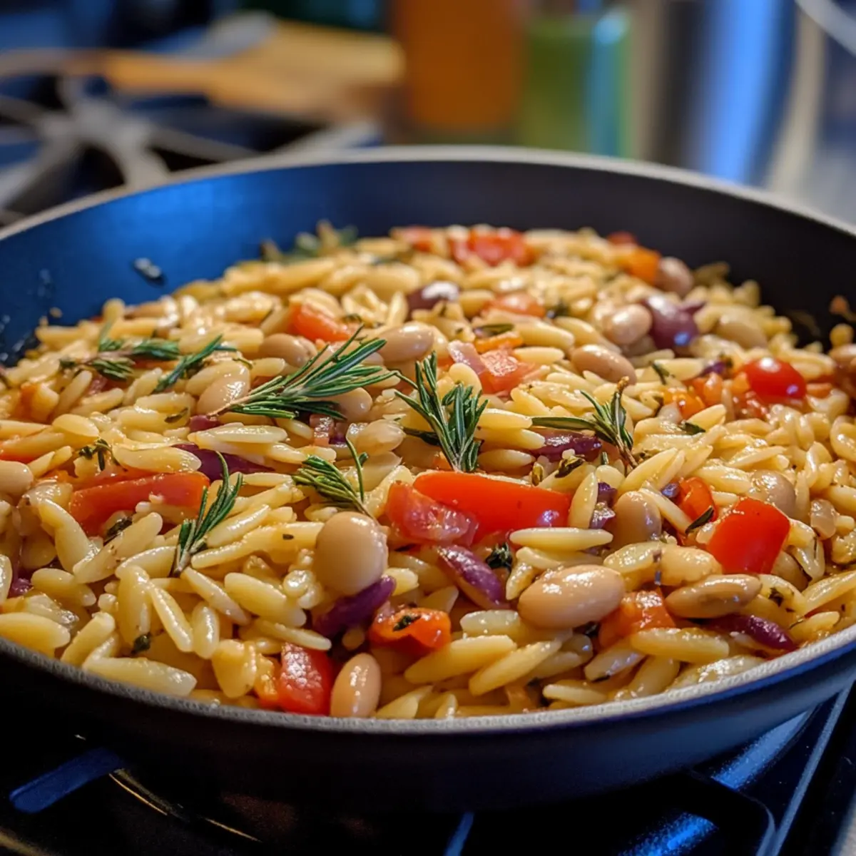 Vegetarian Tuscan White Bean Orzo