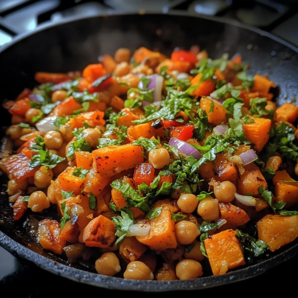 Vegetarian Sweet Potato & Chickpea Hash Recipe