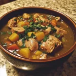 Crockpot Lemon Herb Turkey Stew