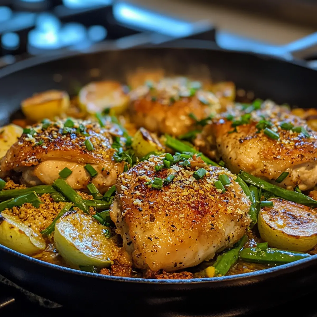 Golden Chicken Thigh Skillet Recipe