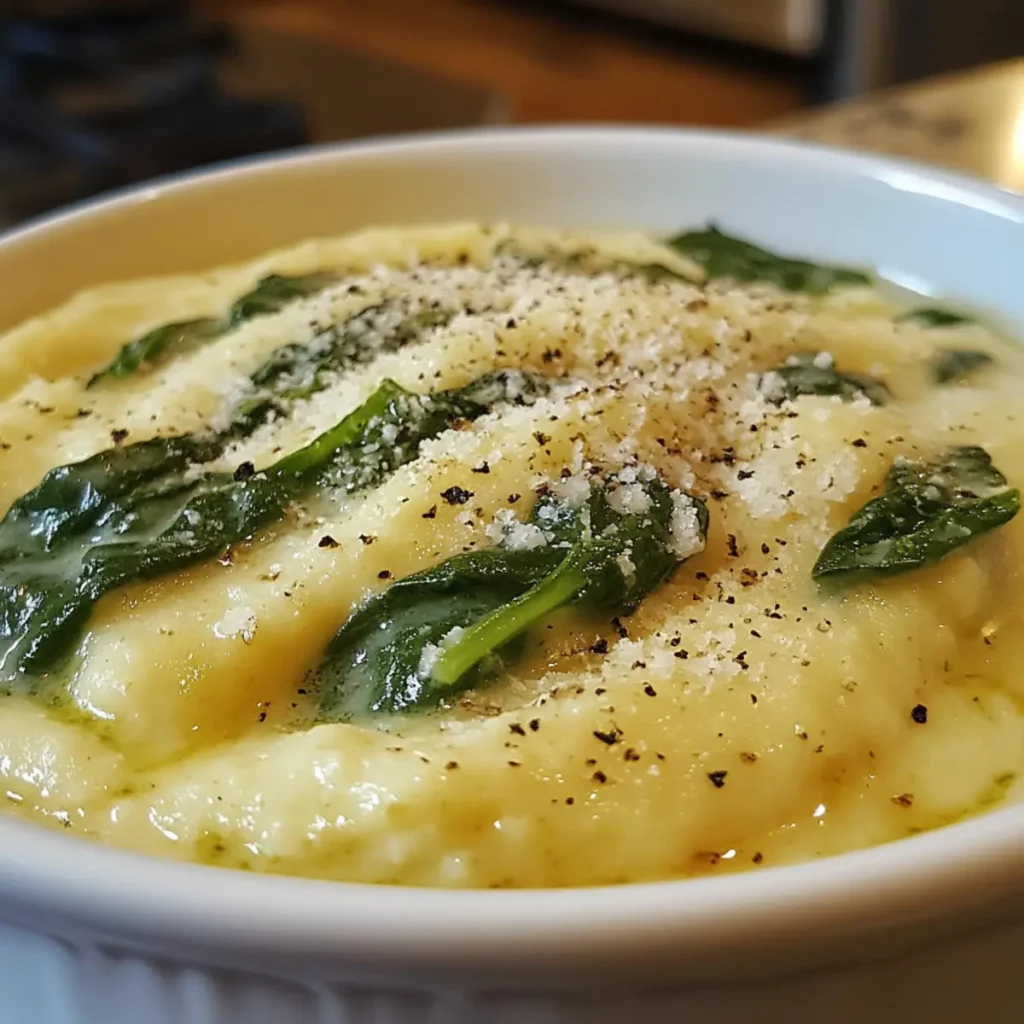Creamy Spinach Polenta Recipe