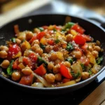 Quick Skillet Chickpea Veggie Dinner Recipe
