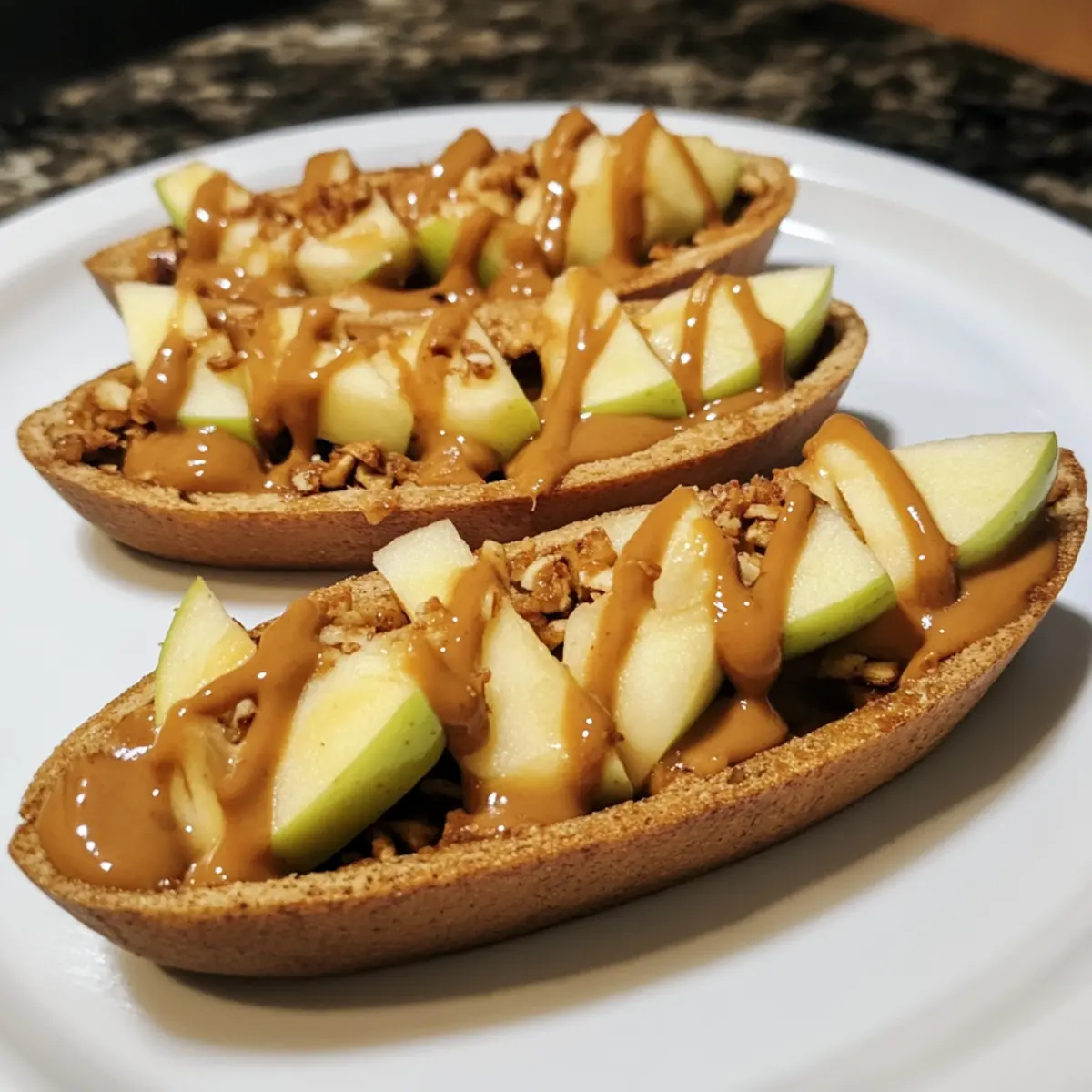 Apple Peanut Butter Snack Boats Recipe