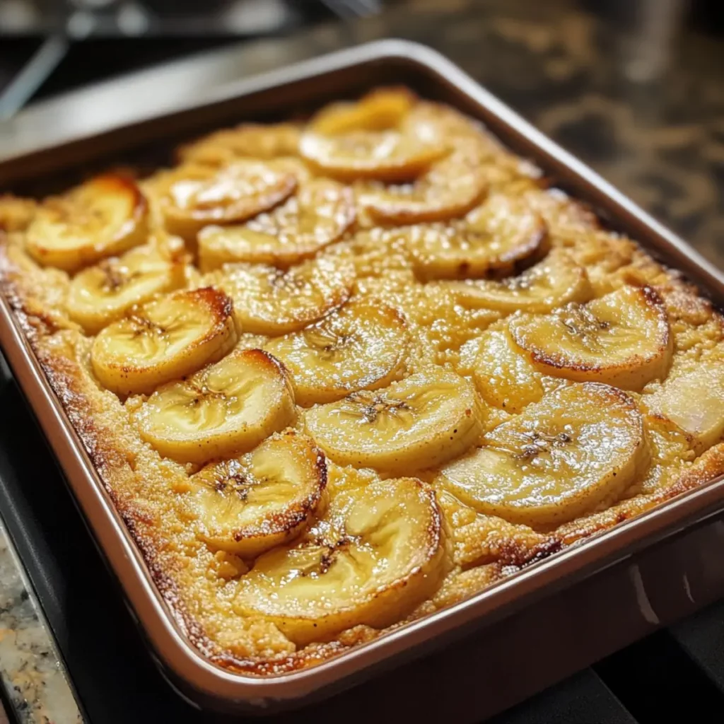 Baked Banana Semolina Tray