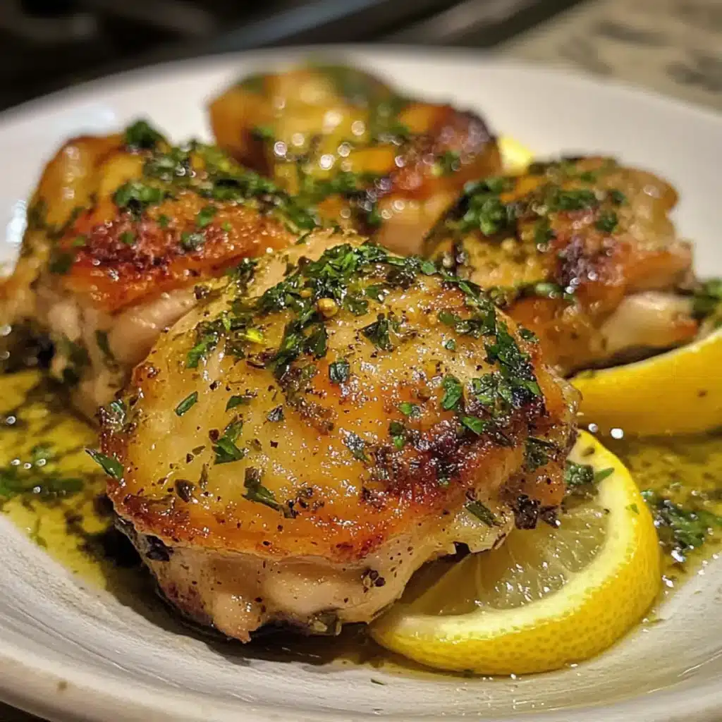 Slow Cooker Lemon Herb Chicken Thighs