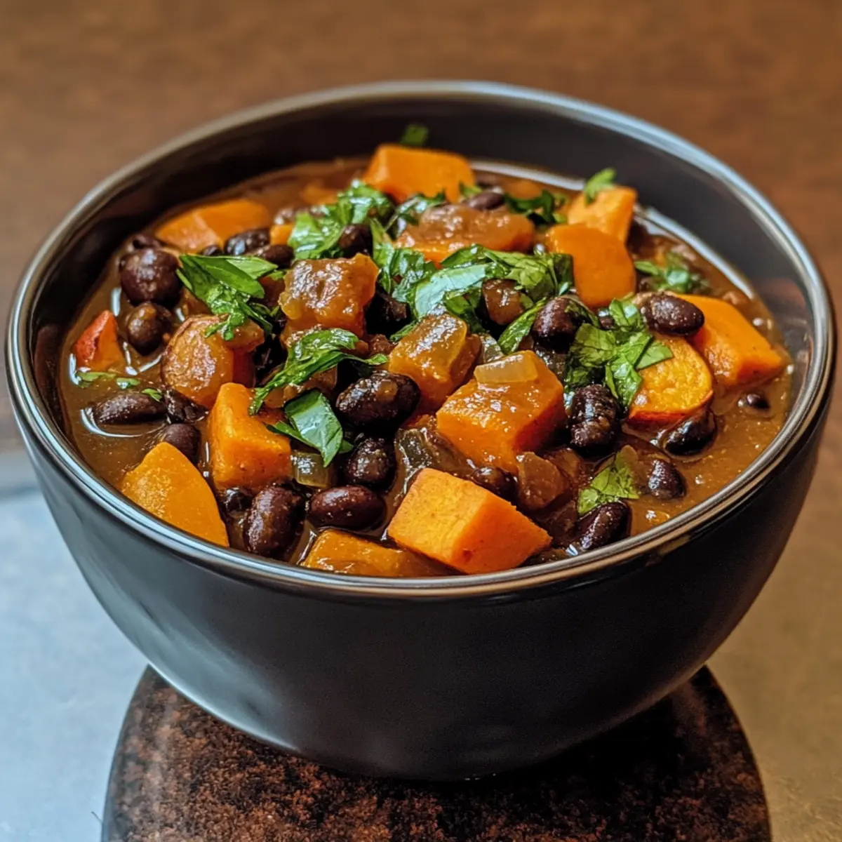 Crockpot Sweet Potato & Black Bean Stew