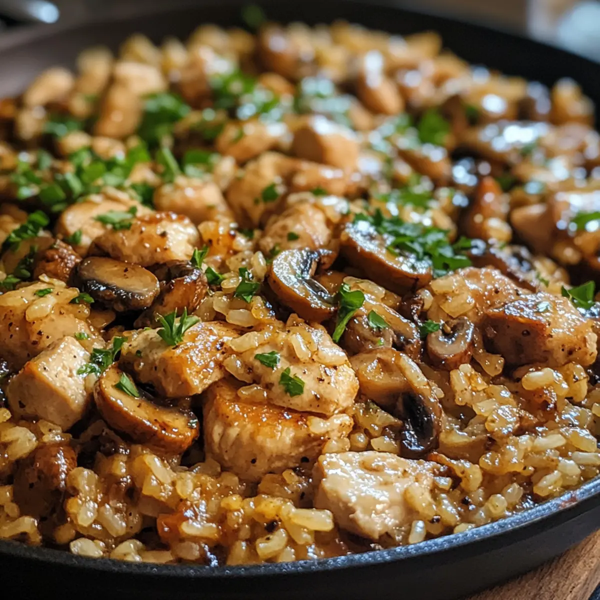 Chicken Mushroom Rice Skillet Recipe
