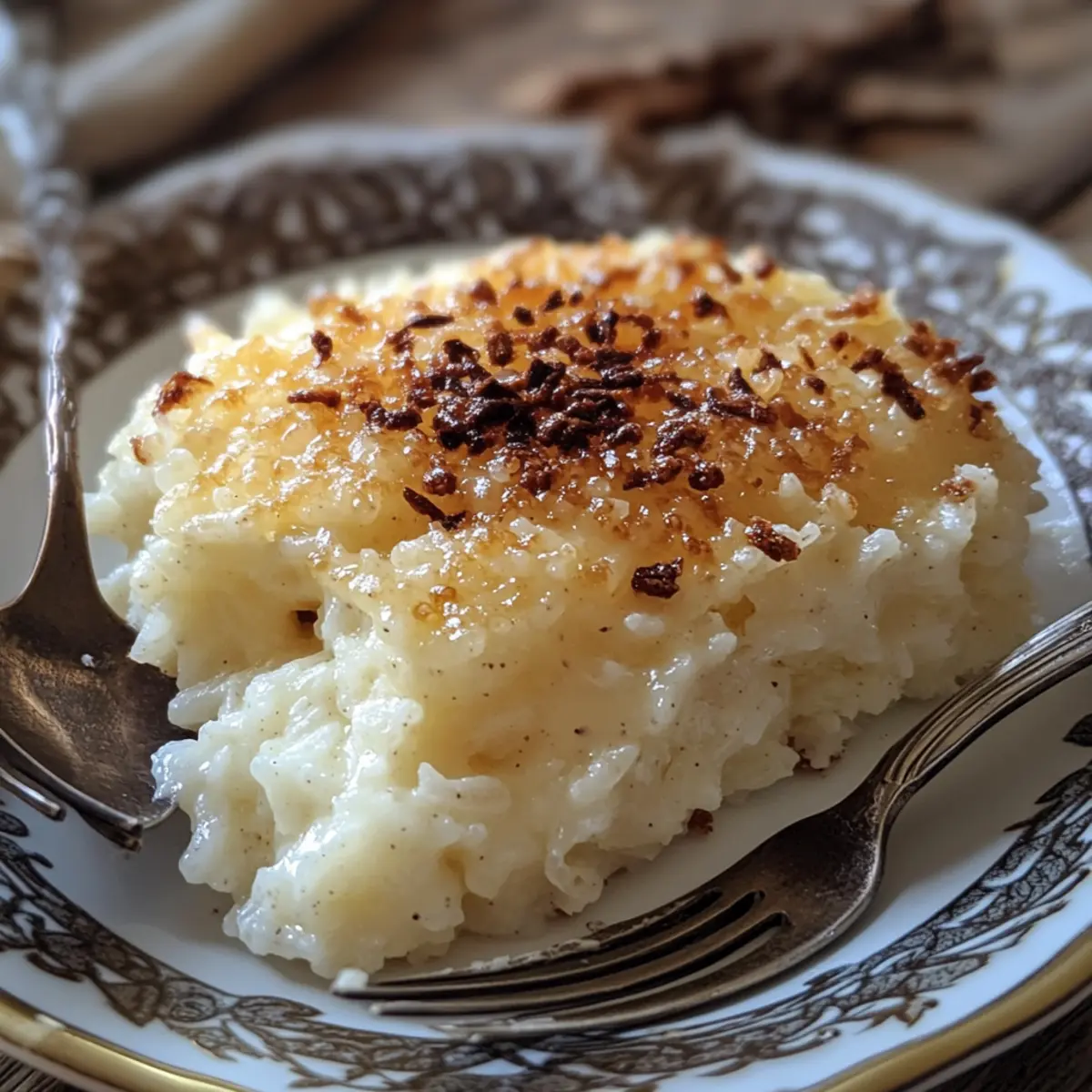 Baked Vanilla Rice Dessert Recipe