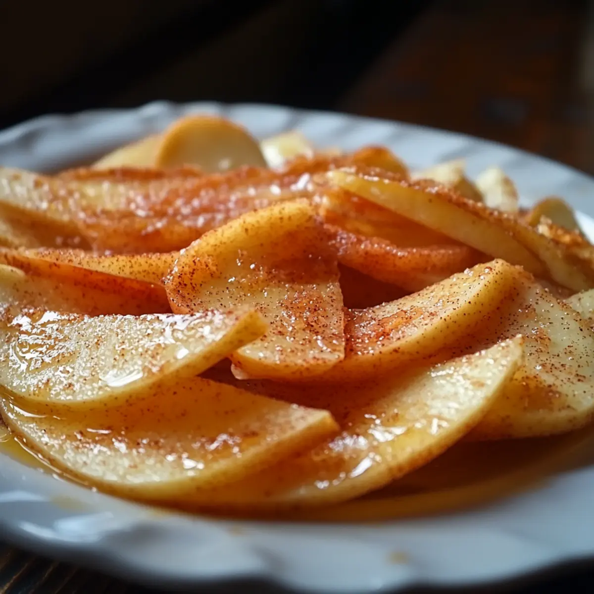 Crispy Honey Cinnamon Apple Slices