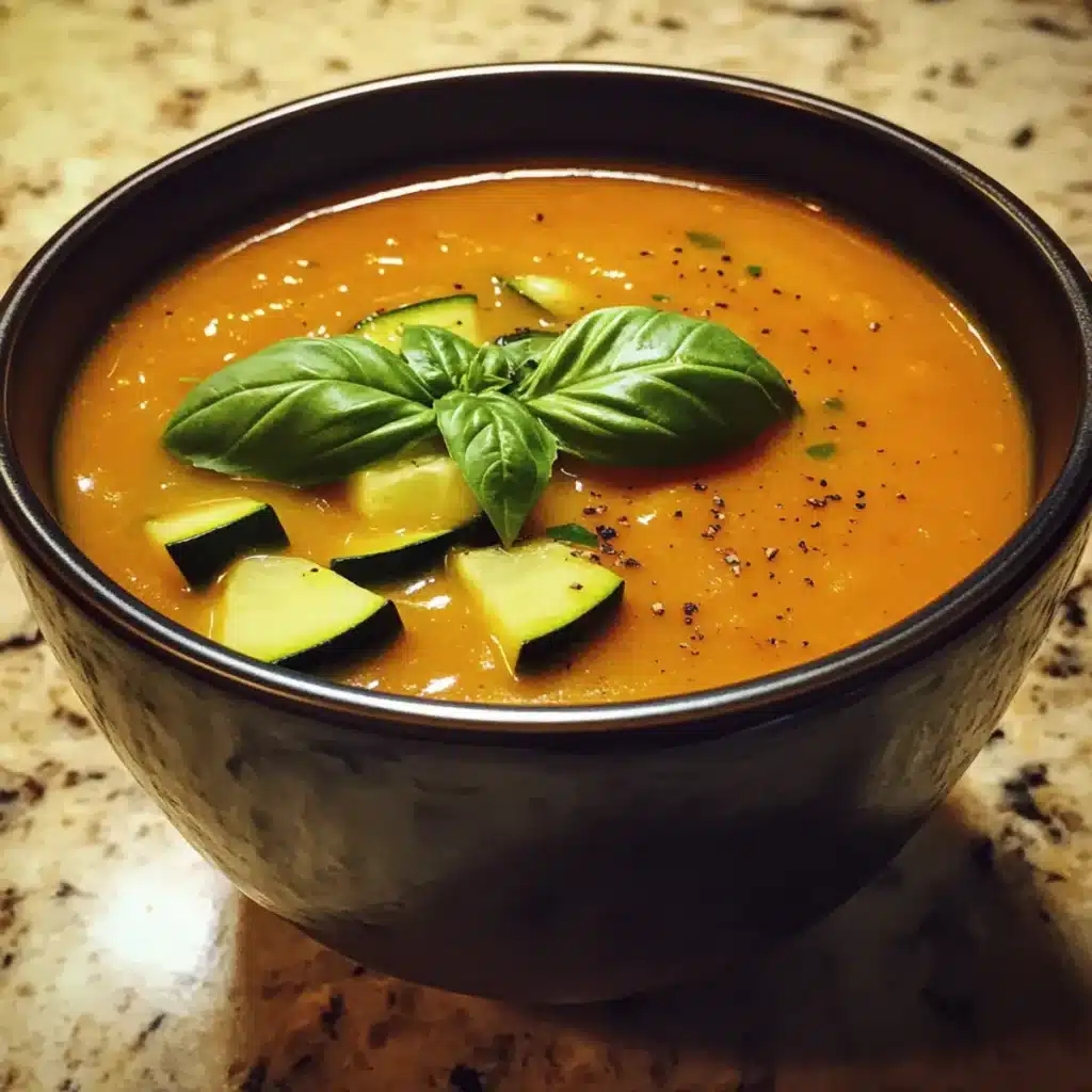 Zucchini & Basil Vegetable Soup Recipe