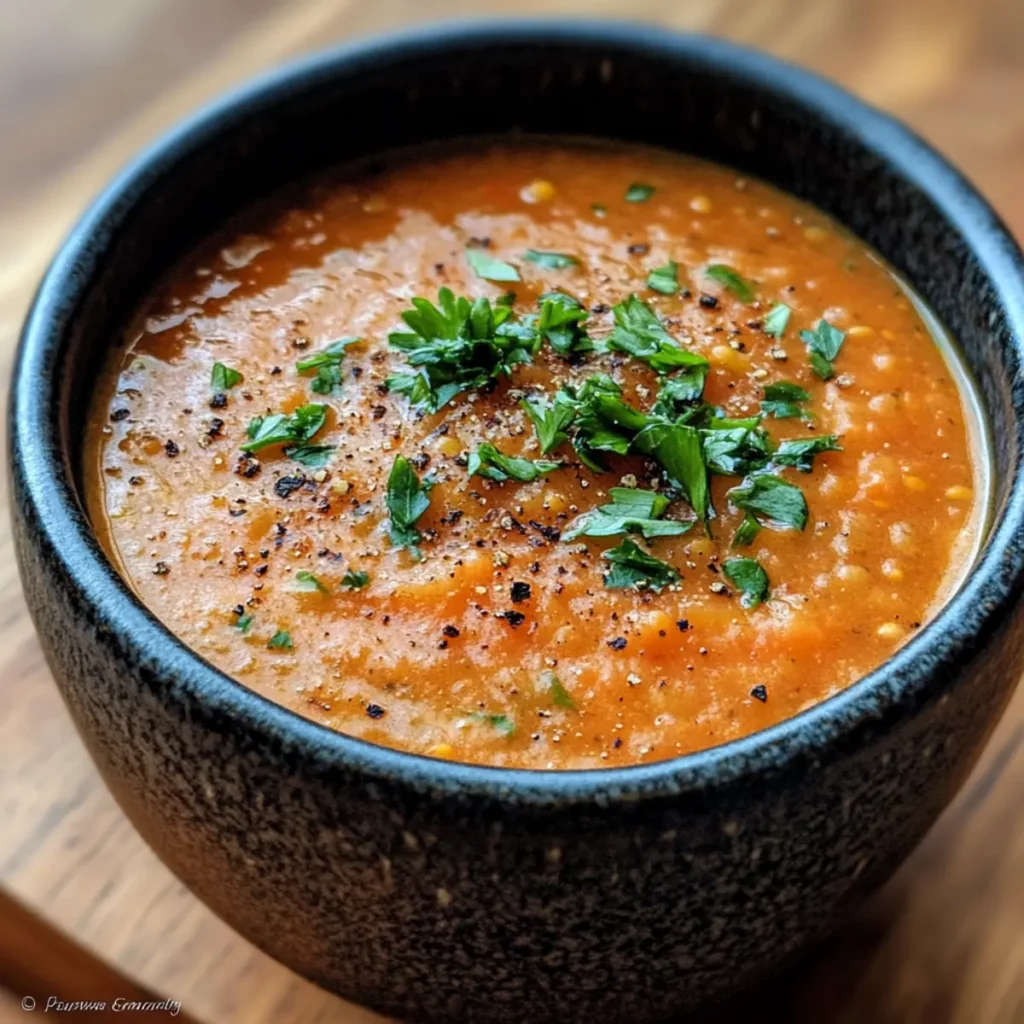 Roasted Tomato & Red Lentil Soup Recipe