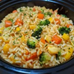 Crockpot Creamy Veggie Rice