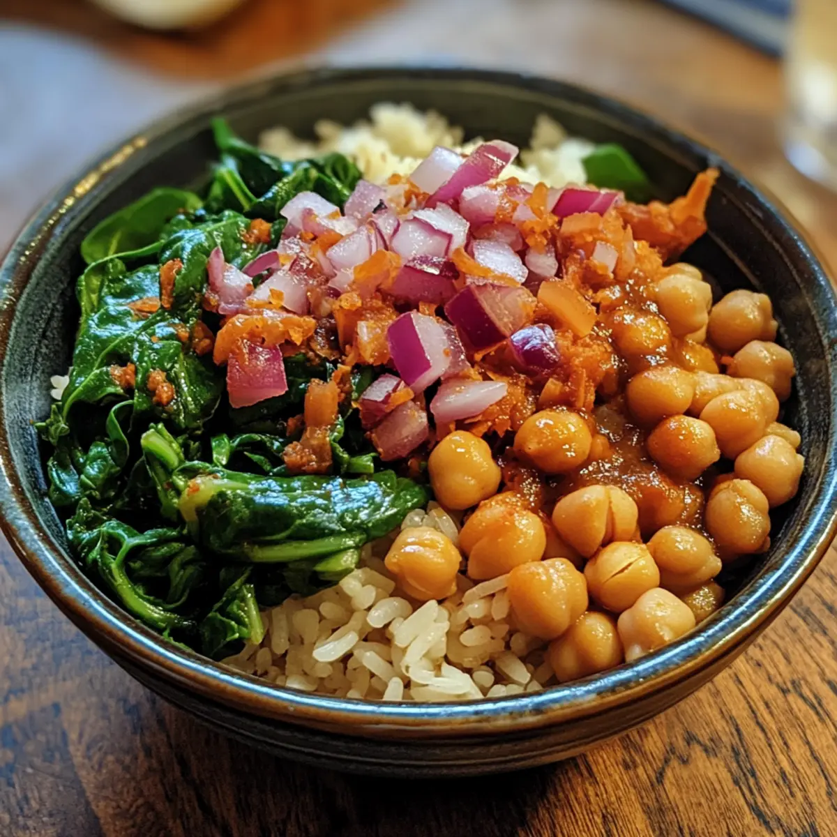 Spinach & Chickpea Rice Bowl