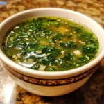 Garlic Spinach Broth Soup Recipe