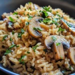 Garlic Mushroom Rice Pilaf Recipe