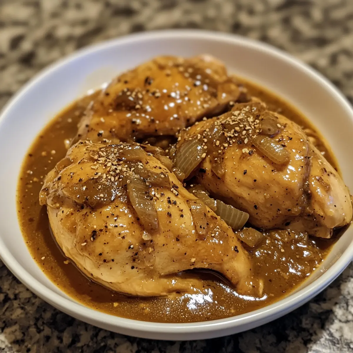 Crockpot Chicken with Onion Gravy Recipe