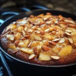 Cinnamon Apple Almond Skillet Cake