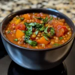 Instant Pot Tomato Basil Lentil Stew Recipe