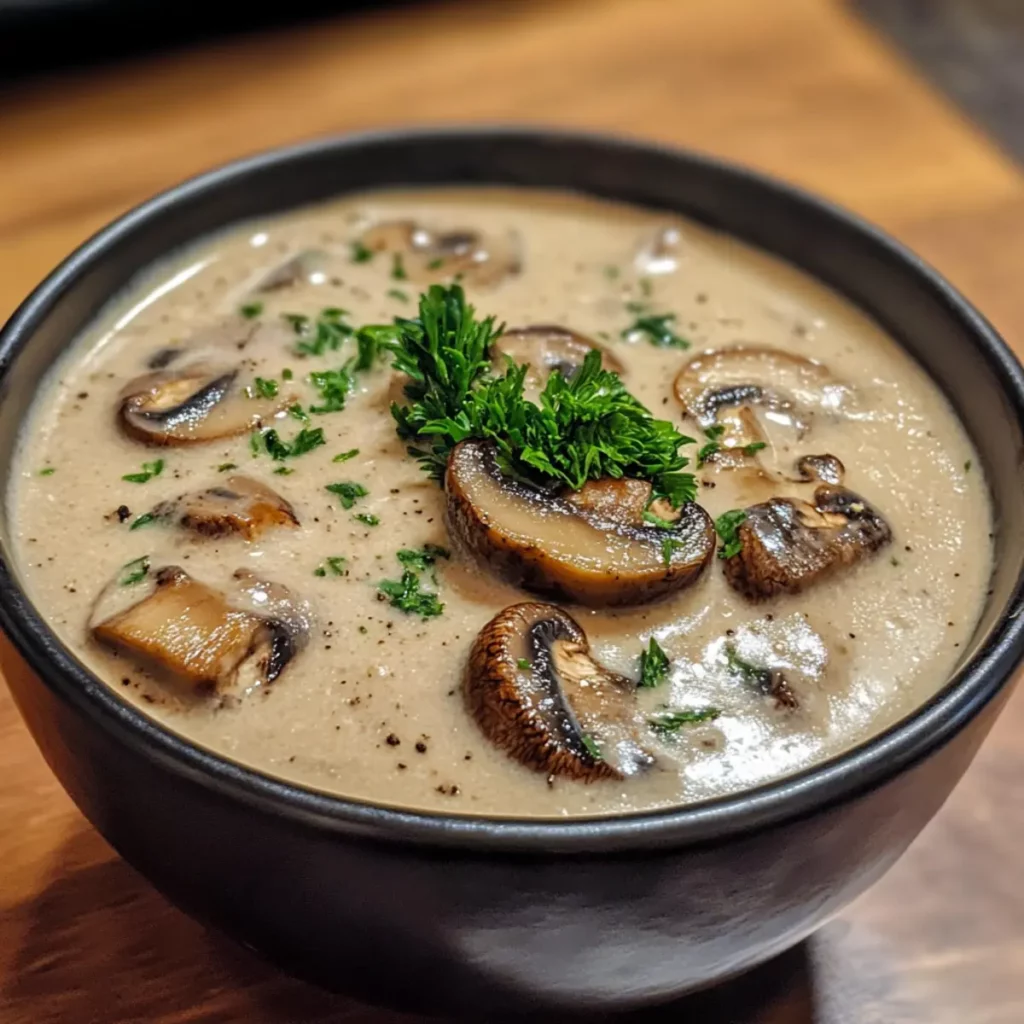 Instant Pot Creamy Mushroom Soup Recipe