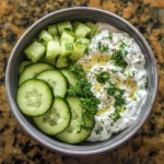 Savory Yogurt Cucumber Snack Bowl