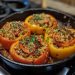 Smoky Stuffed Bell Pepper Skillet Recipe