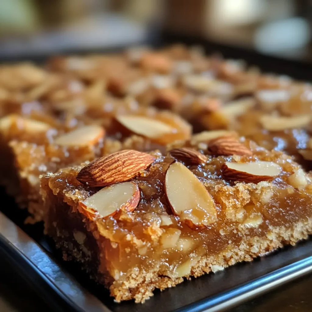 Baked Pear and Almond Bars Recipe