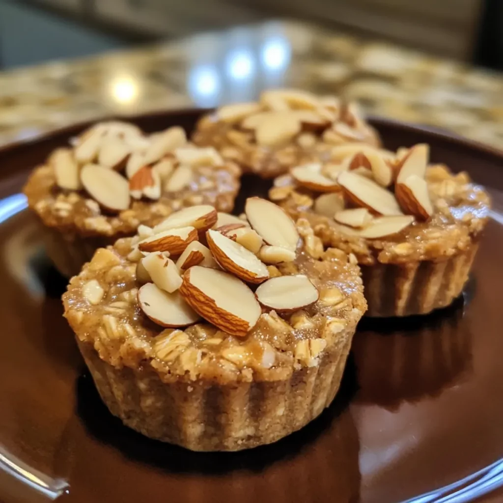 Baked Banana Almond Oat Cups Recipe