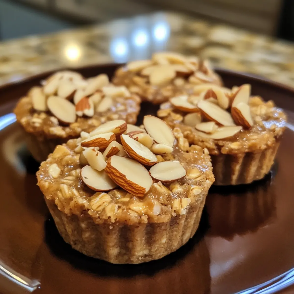 Baked Banana Almond Oat Cups Recipe