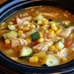 Crockpot Chicken, Corn, and Zucchini Stew Recipe