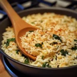 One-Pot Cheesy Spinach Rice Recipe