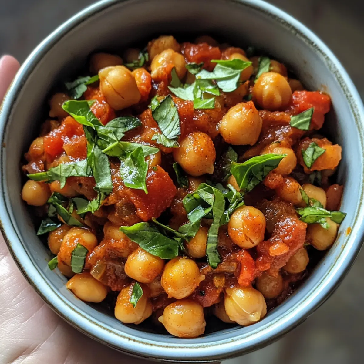 Slow Cooker Spiced Tomato Chickpeas